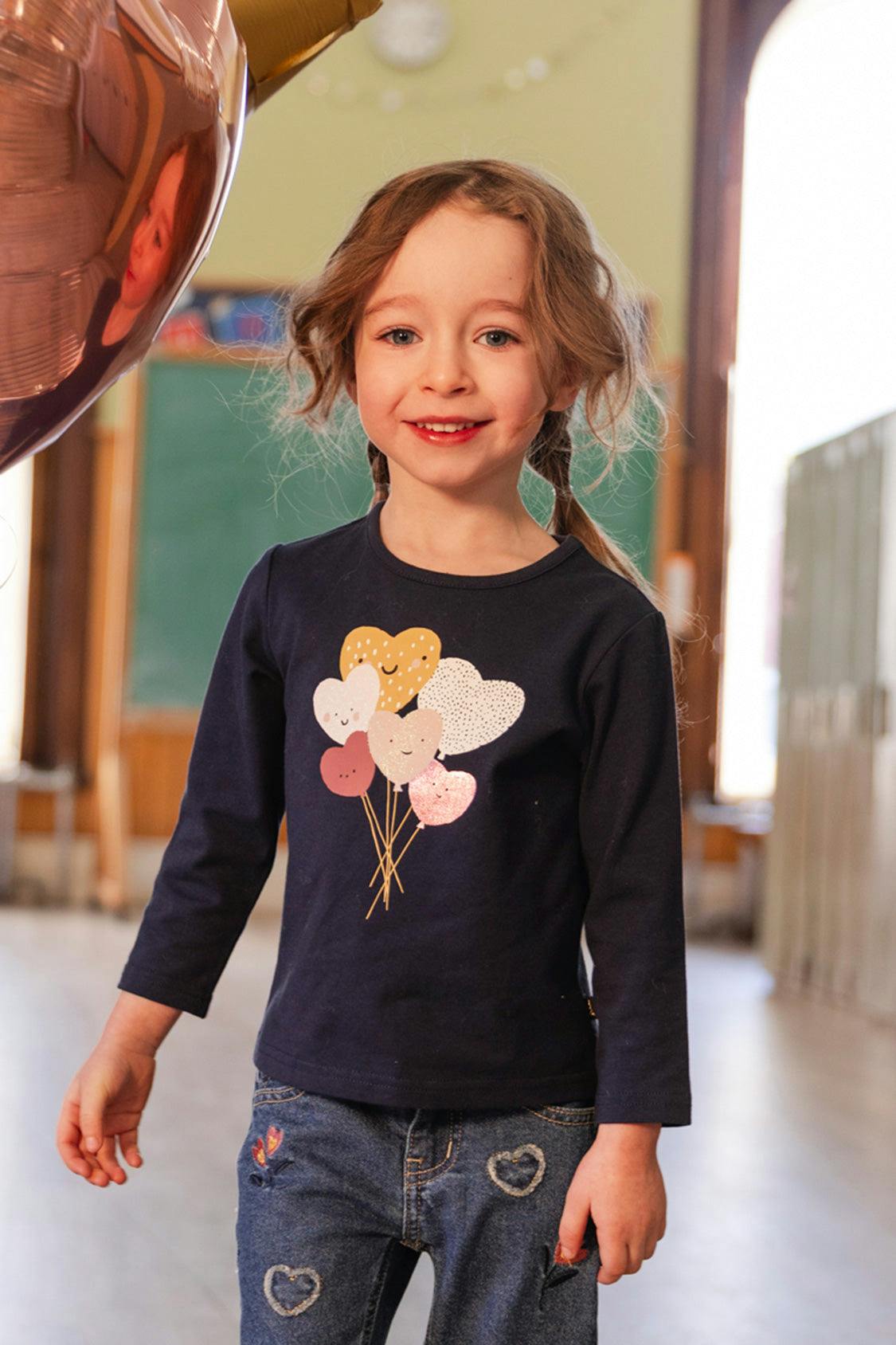 Organic Cotton T-Shirt Royal Blue And Pink