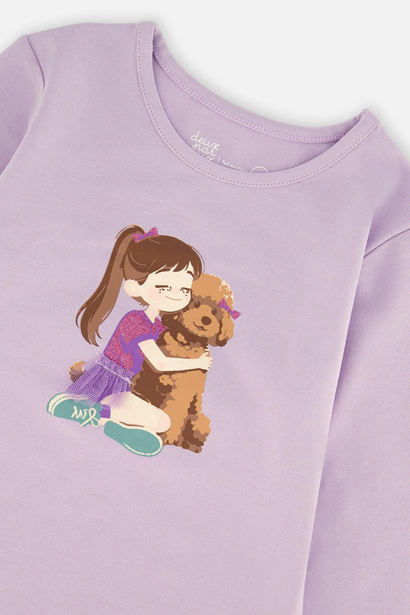 Long Sleeve Organic Cotton T-Shirt Lavender