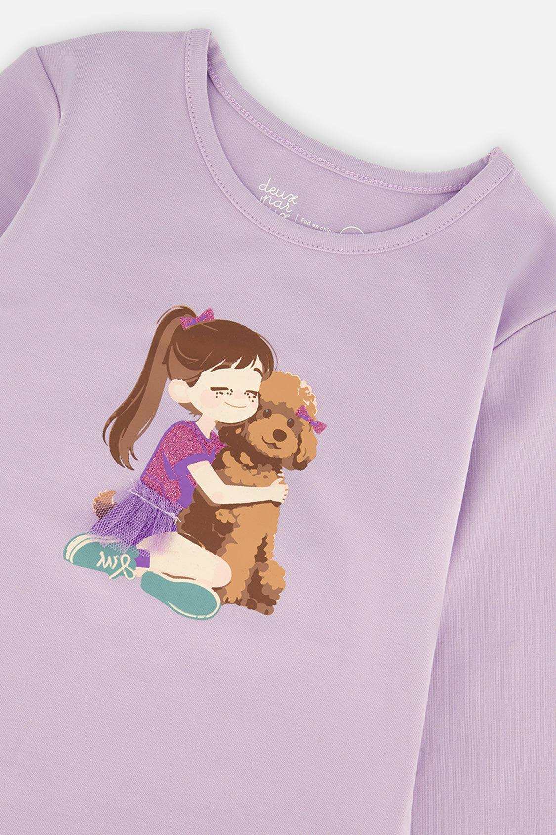 Long Sleeve Organic Cotton T-Shirt Lavender