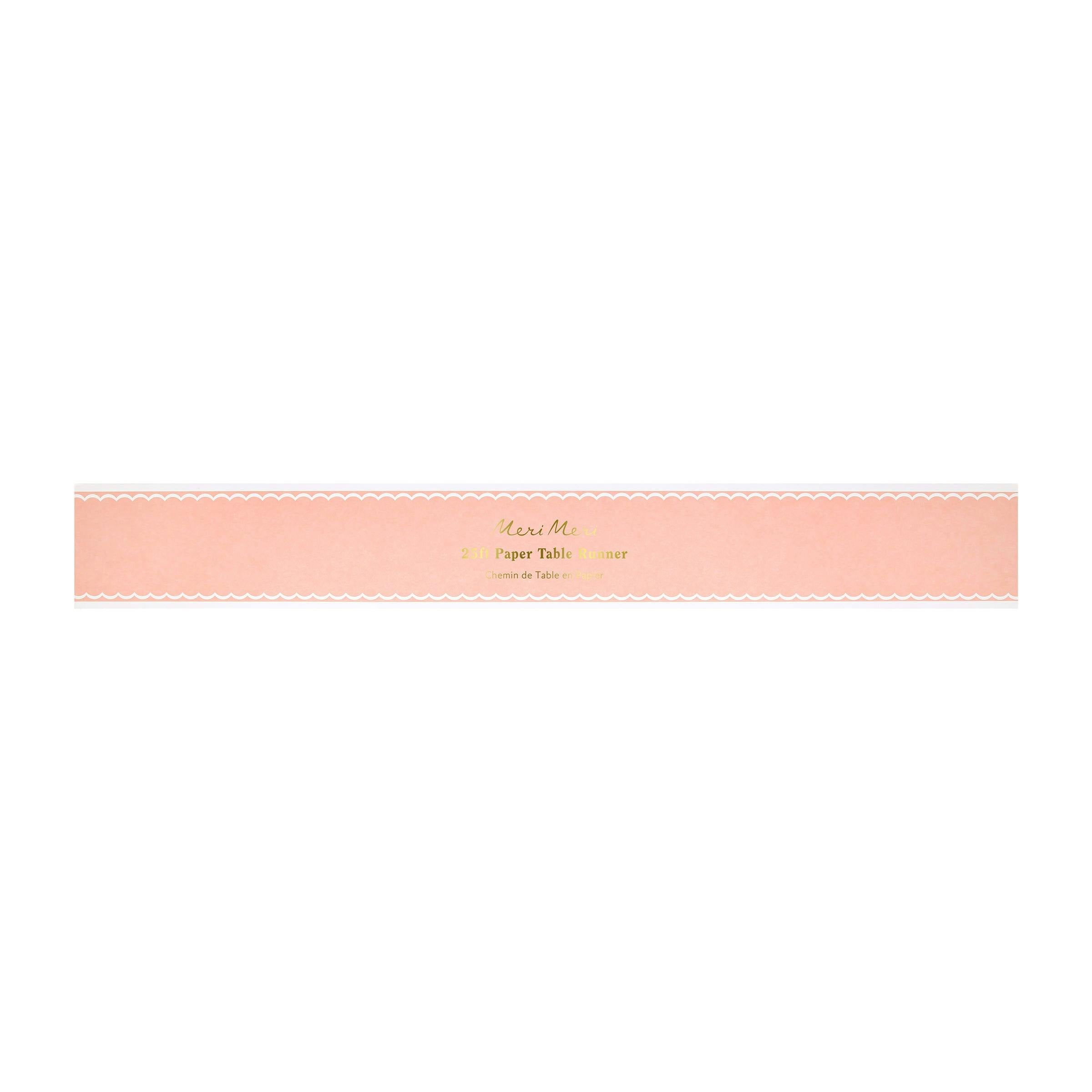 Scalloped Edge Pink Table Runner