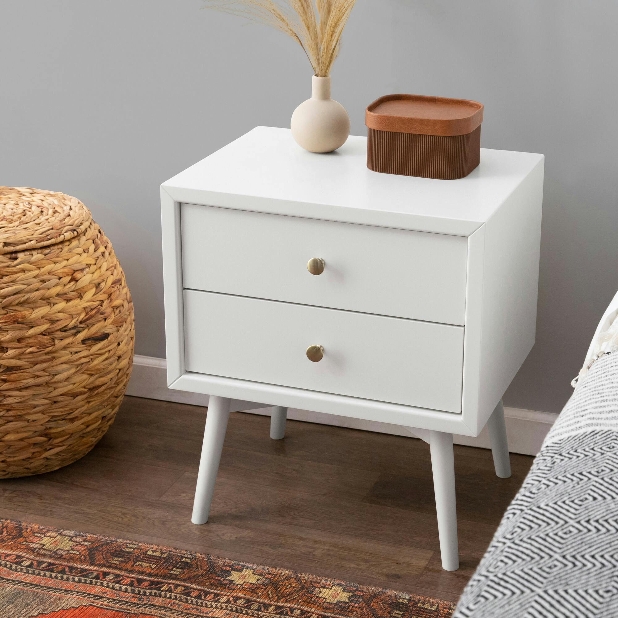 Palma Nightstand Assembled in Warm White