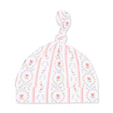Marnie Rosebud Stripe - Kimono Gown and Knotted Hat