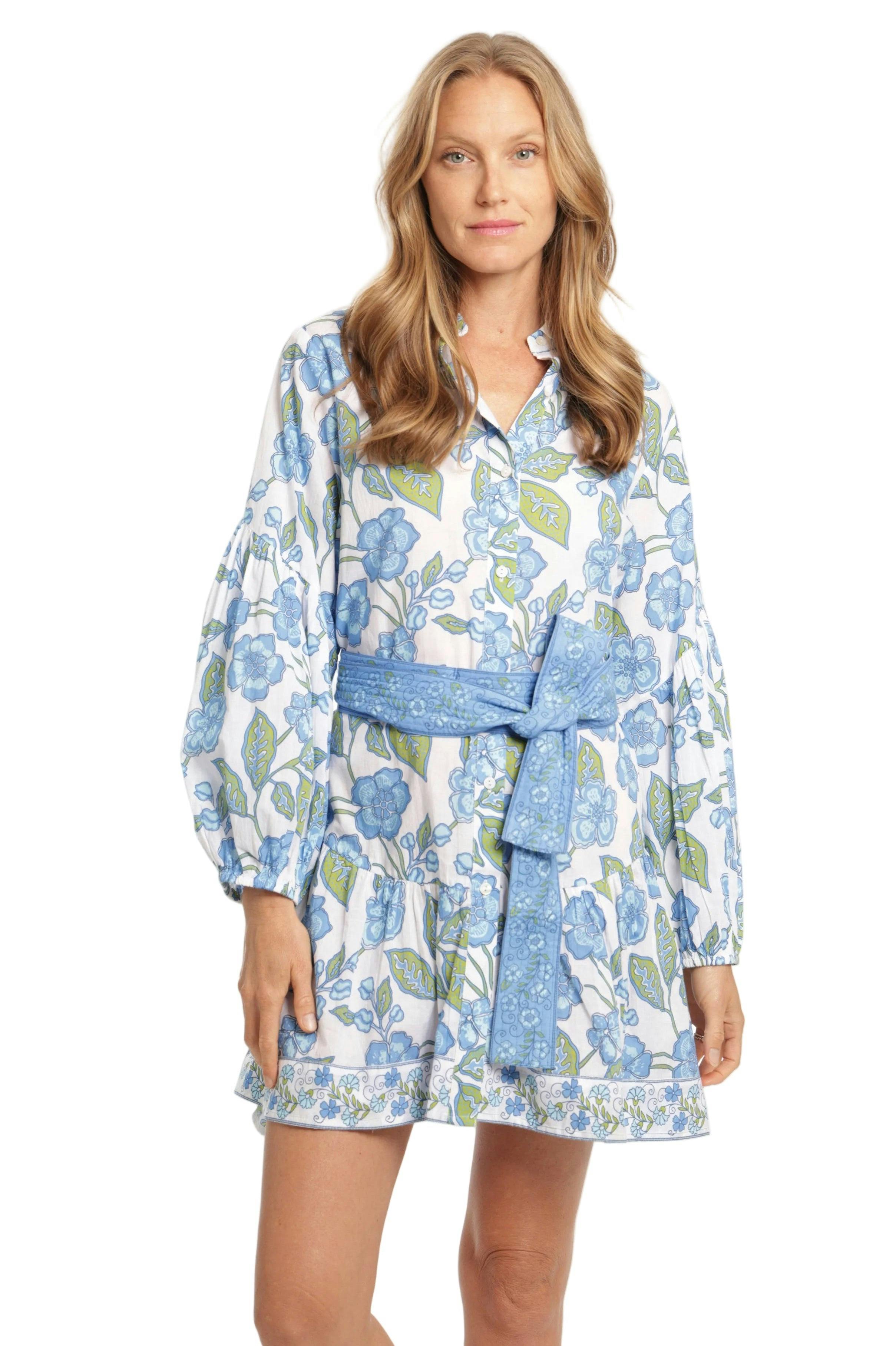 Angela Dress - Fleur Bleu