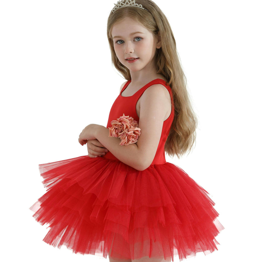 Red Layered Leotard