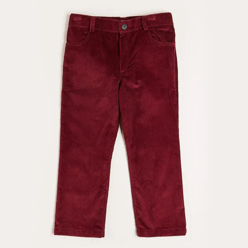Corduroy Five Pocket Trousers in Burgundy (4-10yrs)