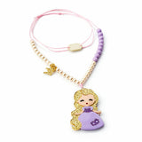 Cute Doll Purple Dress Necklace