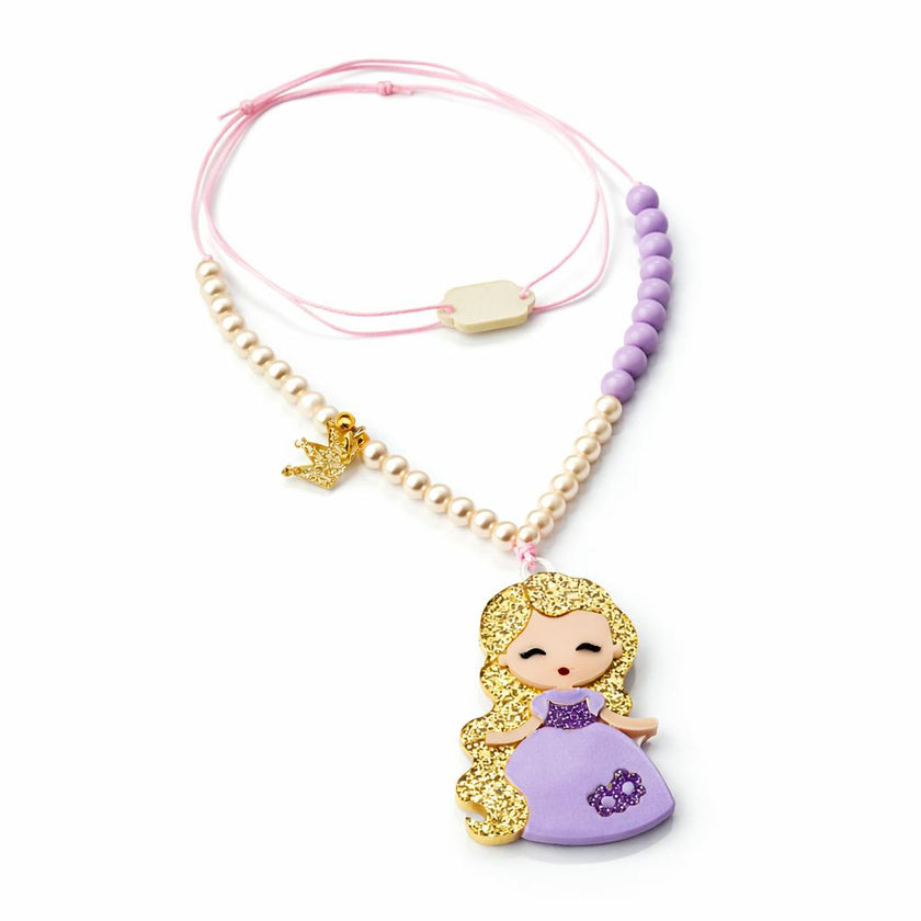 Cute Doll Purple Dress Necklace