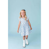 Blue Belle Ruffle Dress