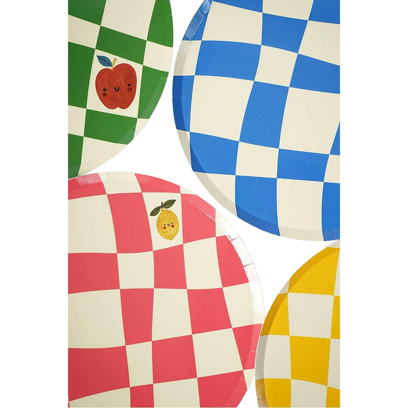 Little Chef Checkered Dinner Plates