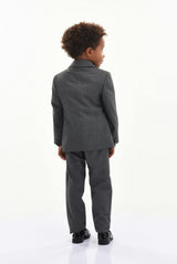 Gray 5pc Peak Lapel Tuxedo