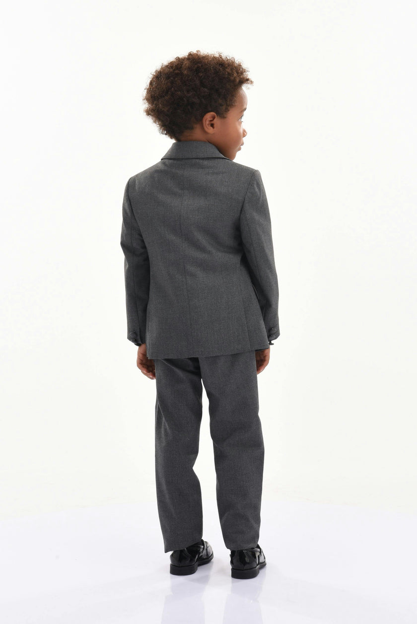Gray 5pc Peak Lapel Tuxedo