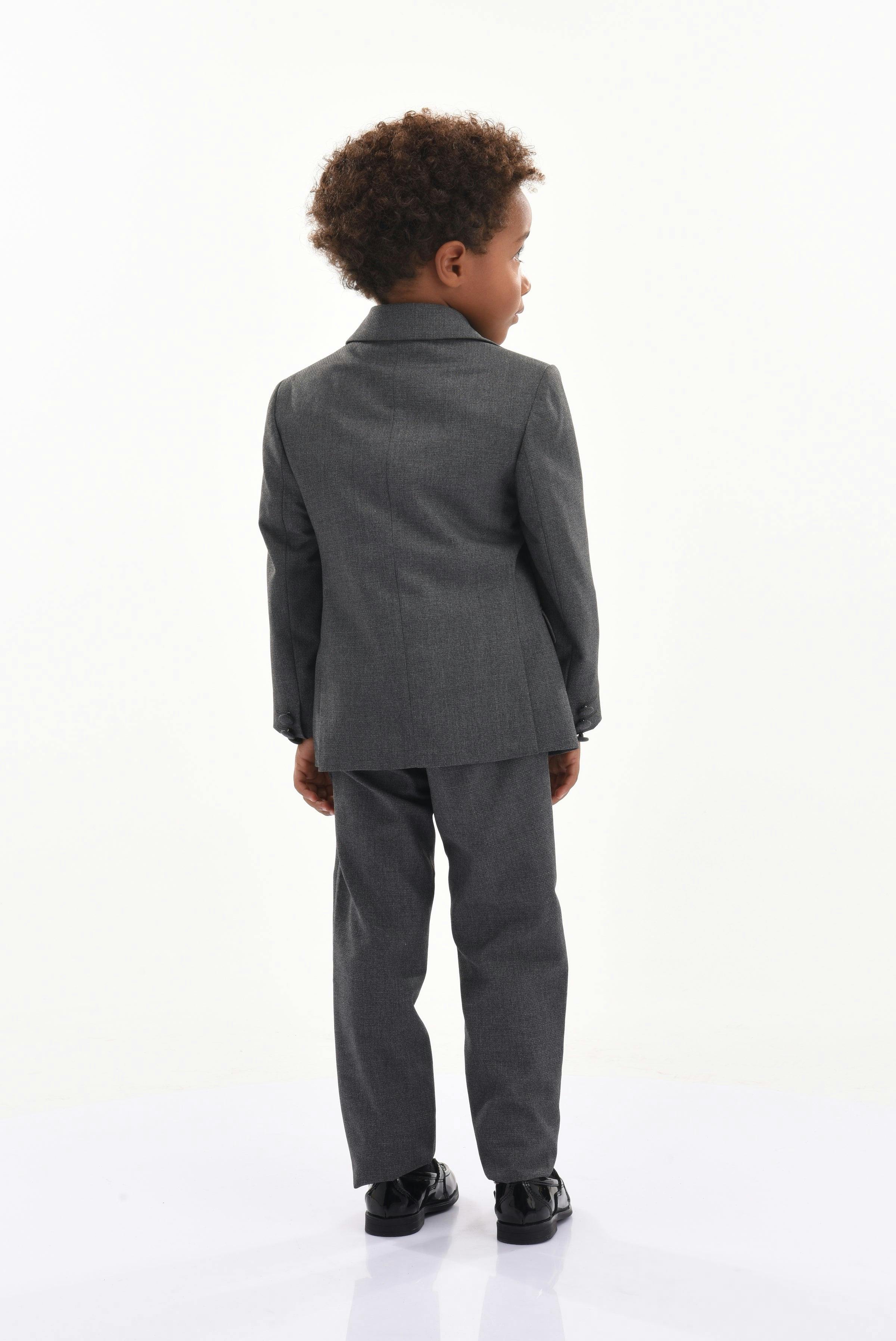 Gray 5pc Peak Lapel Tuxedo