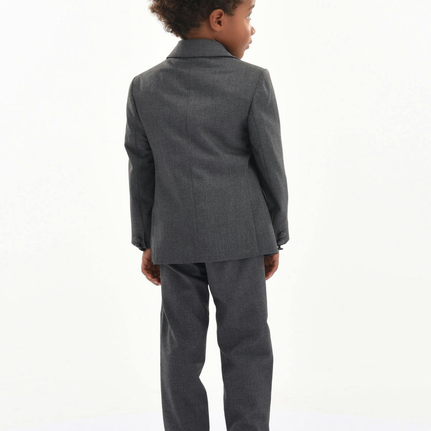 Gray 5pc Peak Lapel Tuxedo
