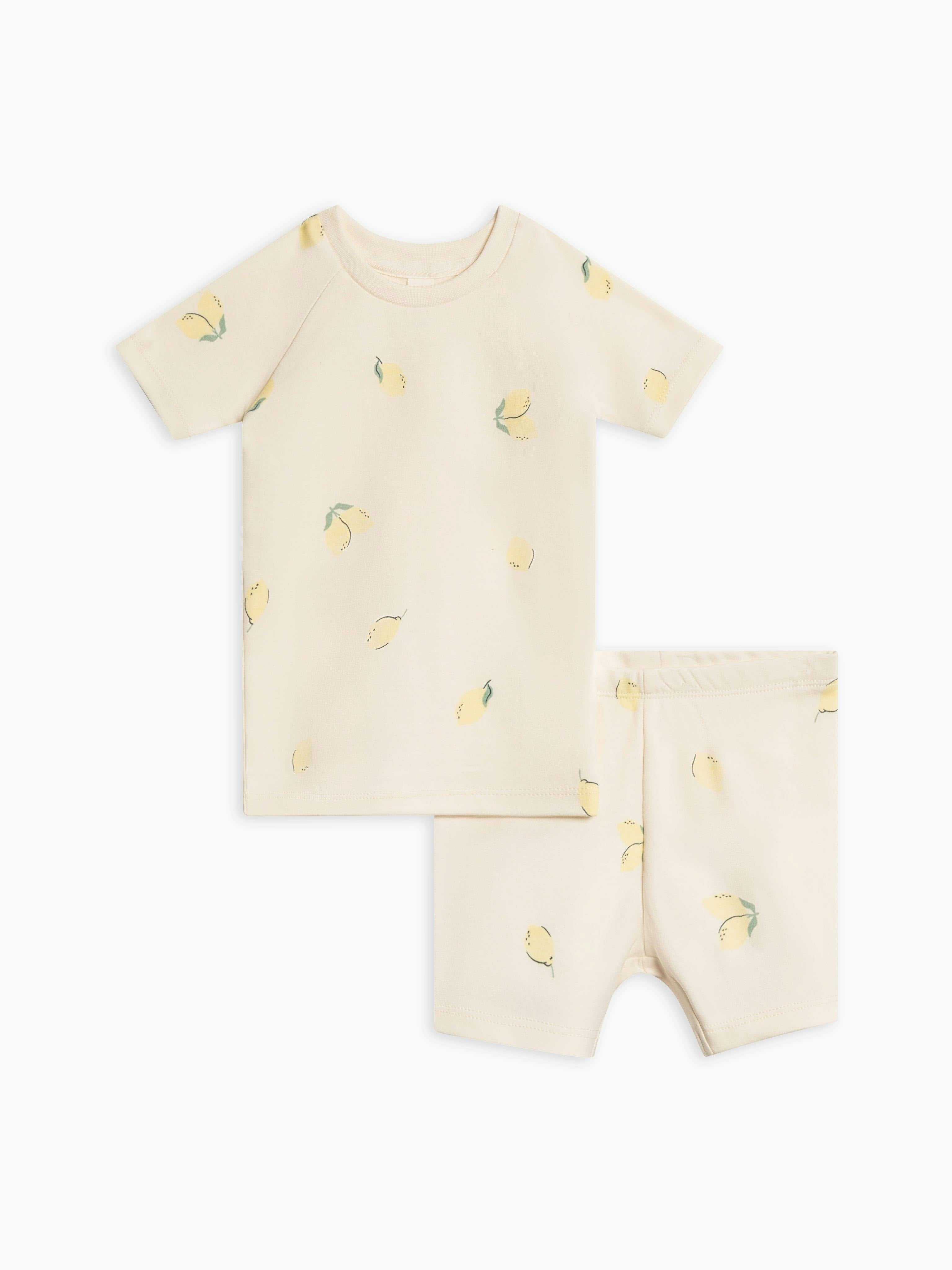 2-Piece Short Sleeve Jammie Set Wave Stripe / Rain