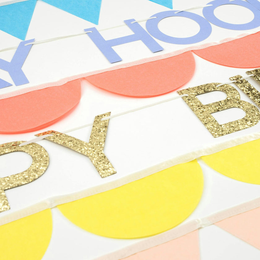 Rainbow Birthday Garland Set