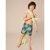 Shortie Mid-Thigh Swim Trunks, Multi