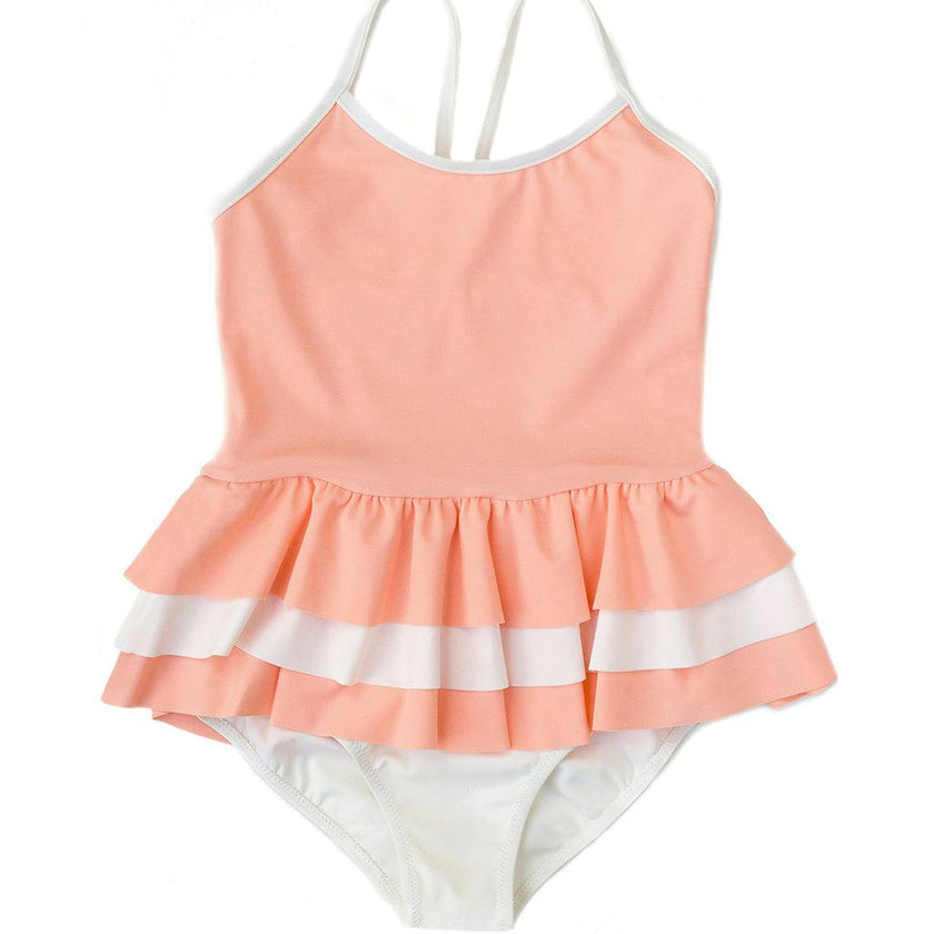 Amelia one piece in peach pink and ivory
