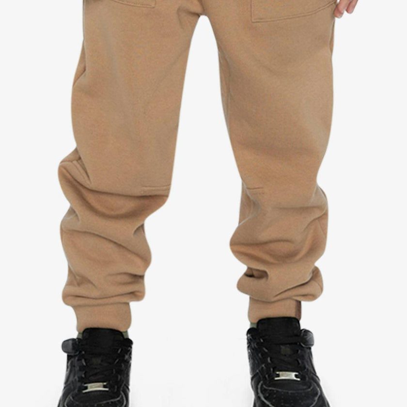 Fleece Sweatpants with Pockets Brown Tannin
