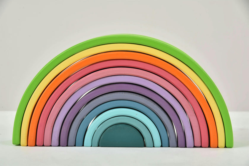 Avenlur Wooden Rainbow Stacker Blocks