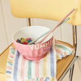 Multicolored Stripe Ruffle Napkins