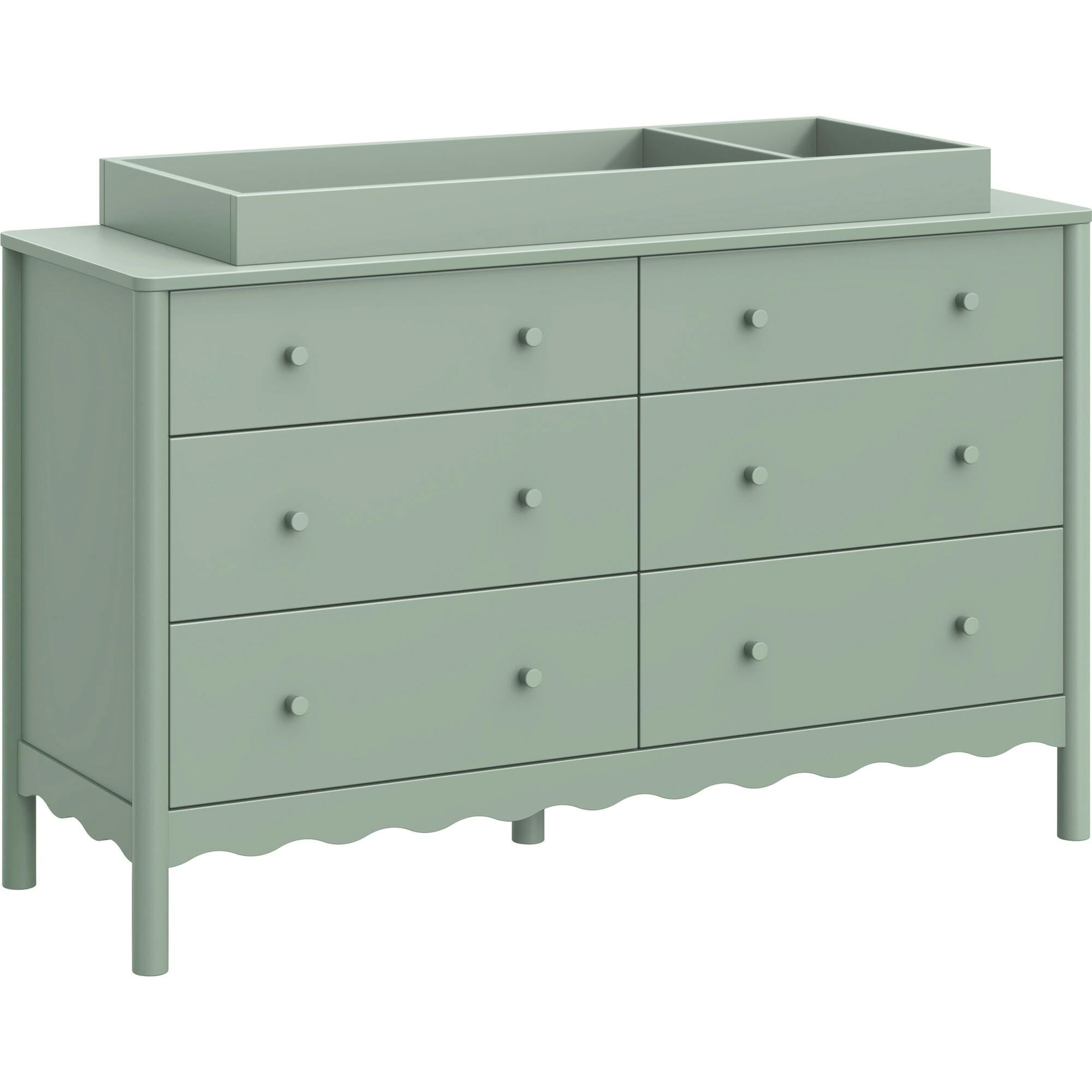 Swell 6-Drawer Assembled Dresser in Light Sage