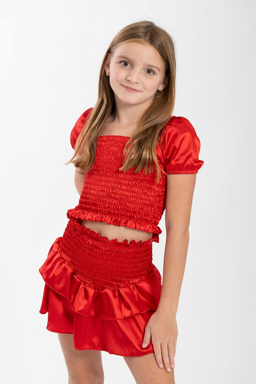 Kids Amber Smocked Ruffle 2 Piece Set