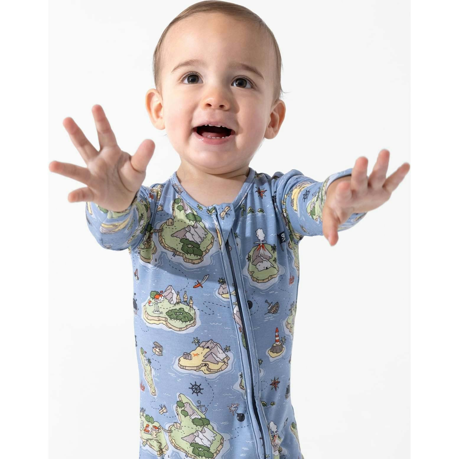 Pirate Cove Bamboo Convertible Footie