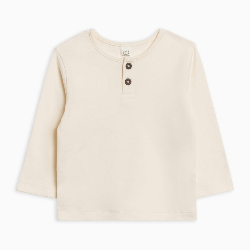 Reef Long Sleeve Henley Bent / Mist + Navy