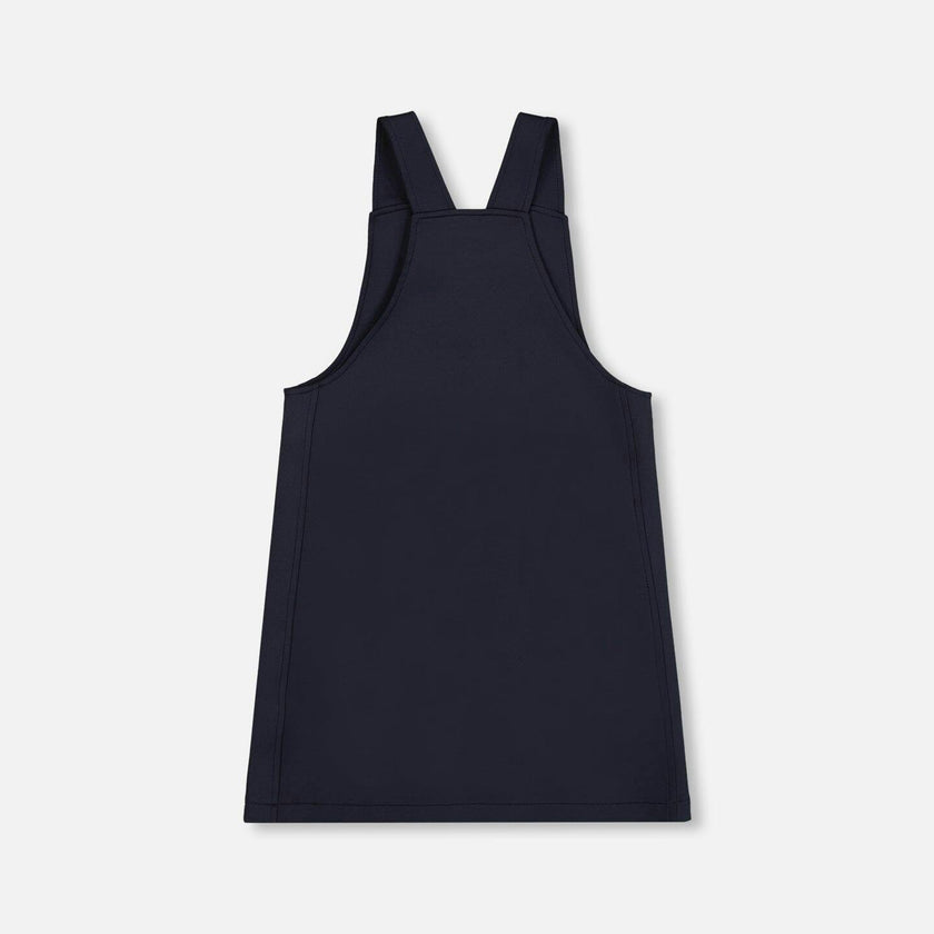 Milano Jumper Dress Navy Blue with Buckle Detail