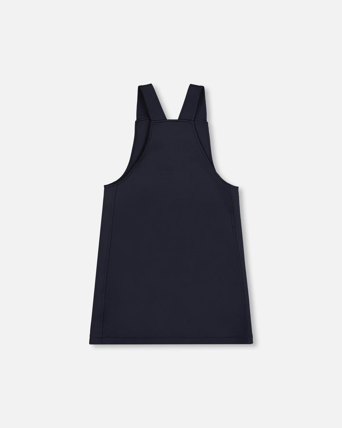 Milano Jumper Dress Navy Blue with Buckle Detail