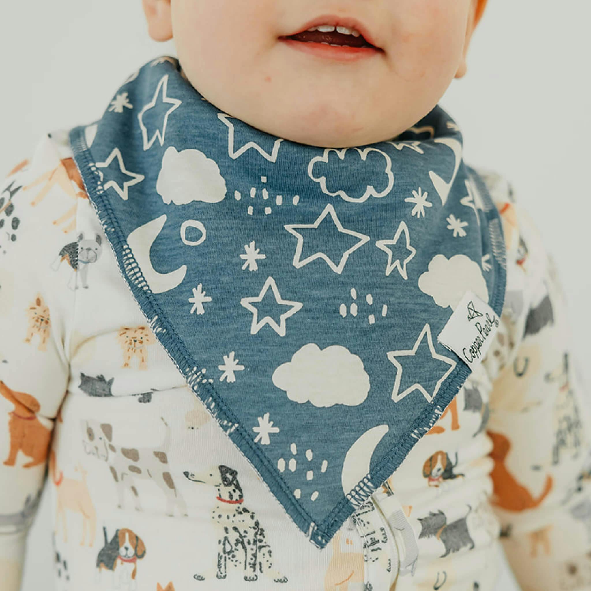 4 Pack Baby Bandana Bibs - Rufus