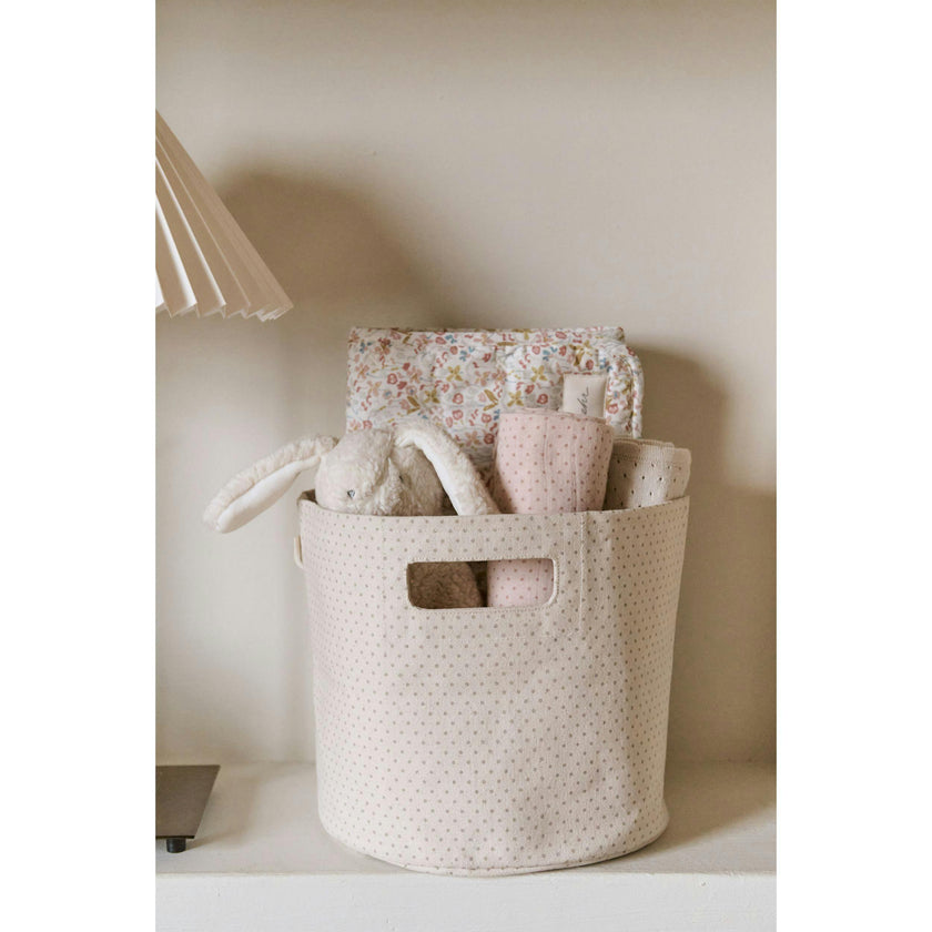 Printed Basket Mini - Pin Dot Pebble