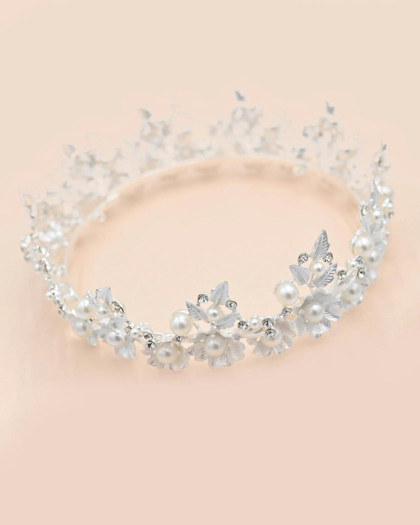 Crystal Pearl Floral Crown