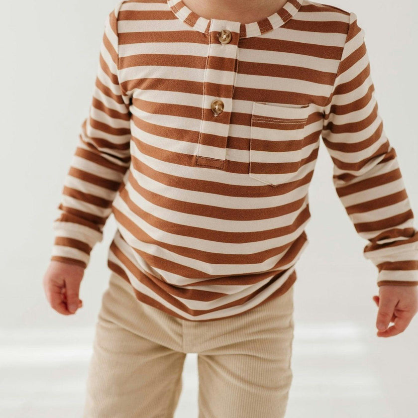 Boy's Long Sleeve Henley Shirt