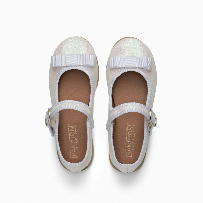 Hampton Classics Lana Sparkle Party Shoe in White