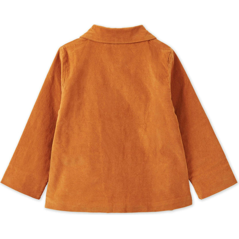 Organic Cotton Velvet Jacket, Raw Sienna