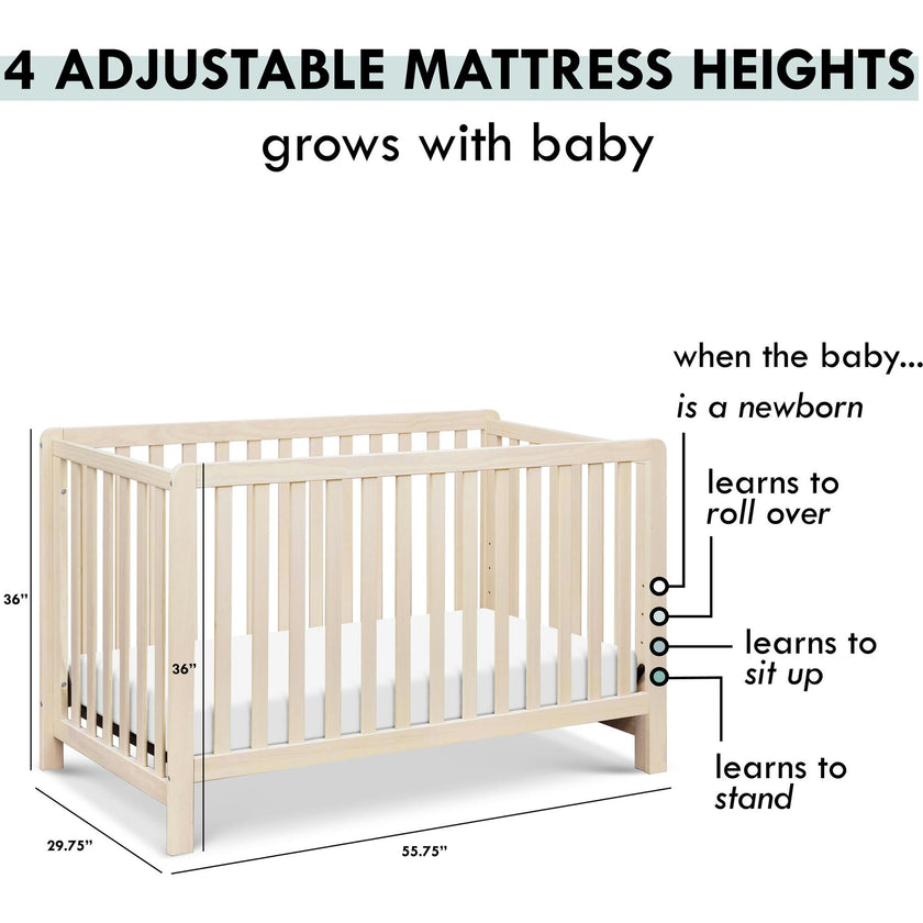 Colby 4-in-1 Low-Profile Convertible Crib