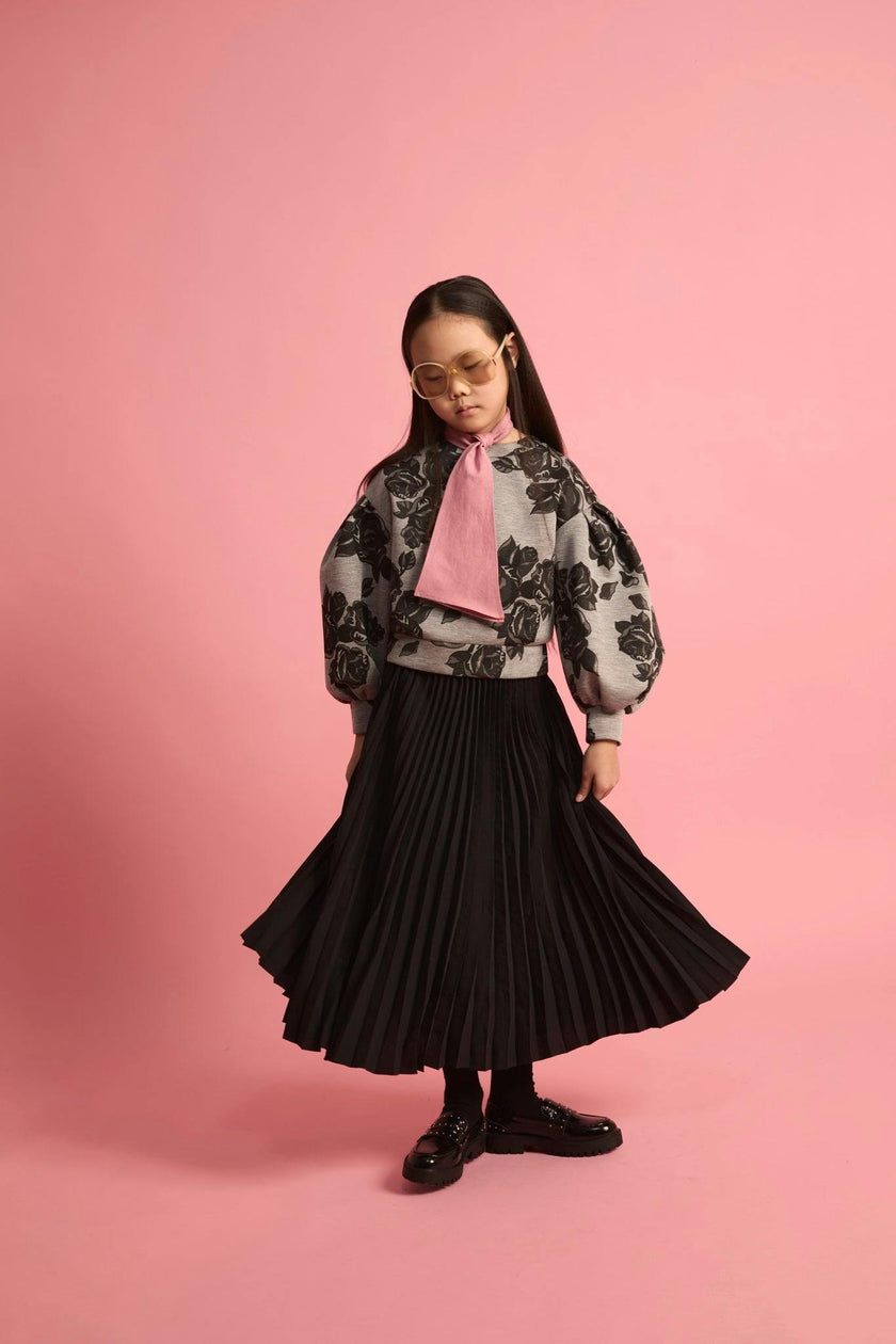 Cupro Pleated Skirt