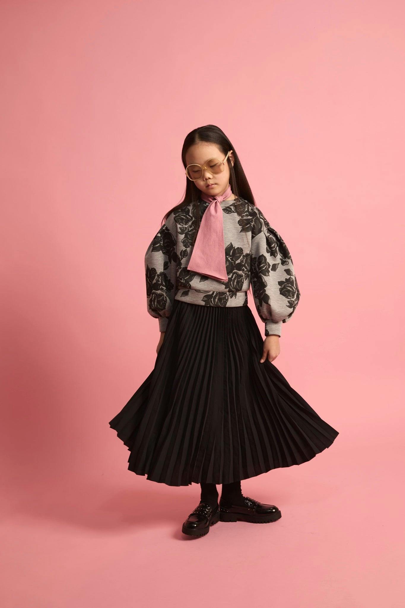 Cupro Pleated Skirt
