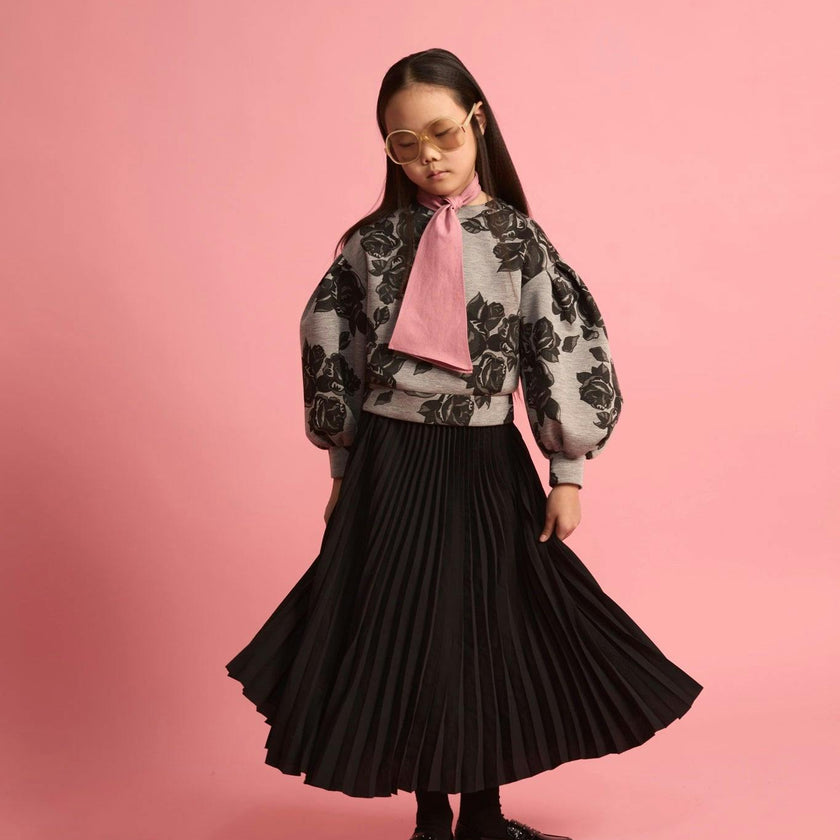 Cupro Pleated Skirt