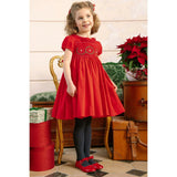 Sofia Red Smocked Dress