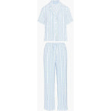The Marina Pajama Set - Blue Petal Stripe