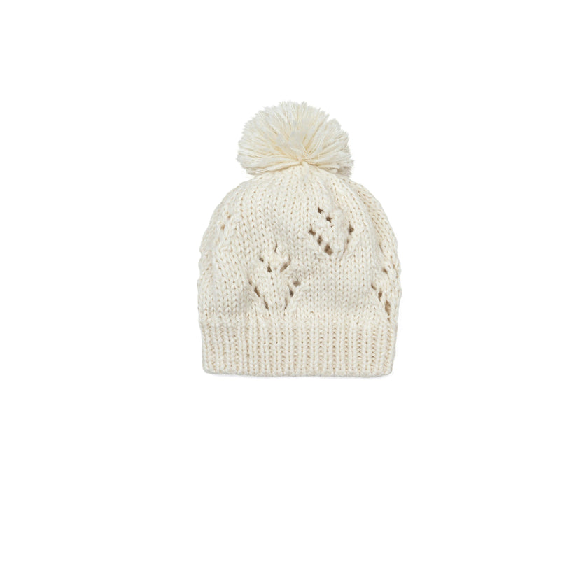 Knitted Beanie in Natural