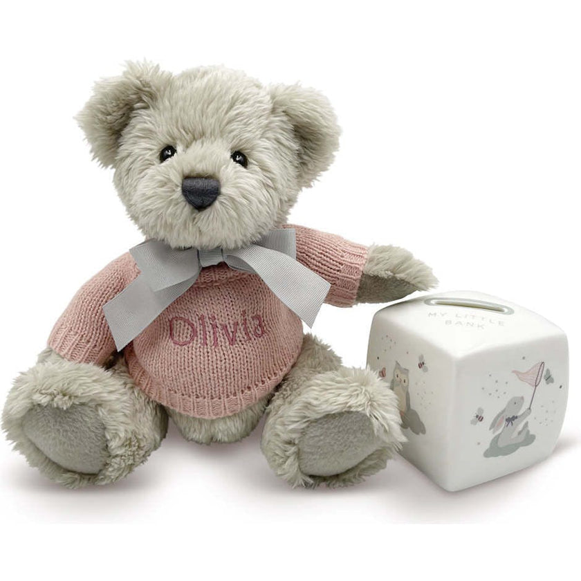 Personalized Pink Berkeley and Little Love Money Box