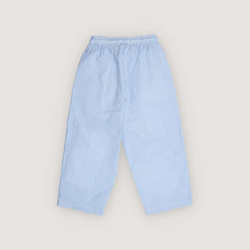 Almond Pant Vista Blue Seersucker Stripes