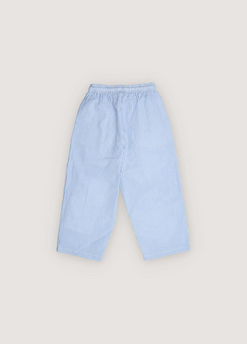Almond Pant Vista Blue Seersucker Stripes
