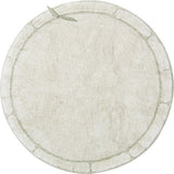 Removable Leaves Round Washable Rug