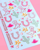 Western Cowgirl Gem Set - 44 adhesive face gems