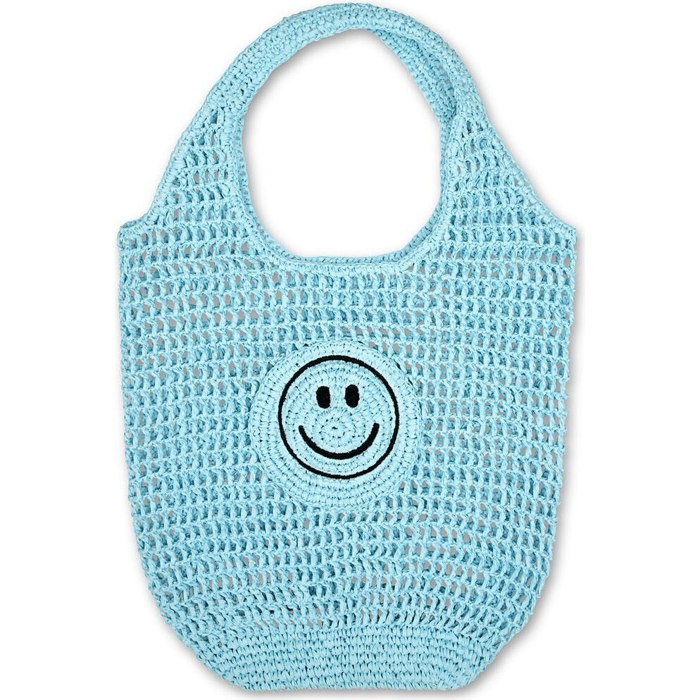 Blue Straw Bag