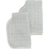 Cotton Muslin Burp Cloth 2 Pack - Grey Stripe